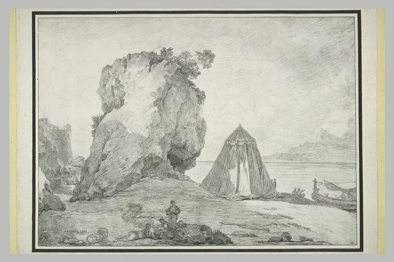 Tenda piantata in riva al mare - Louvre, Parigi